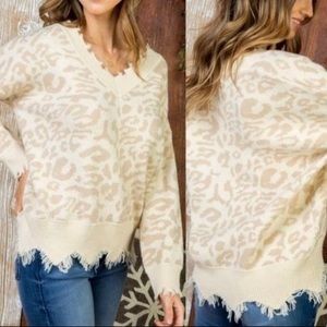 NORA Leopard Print Sweater